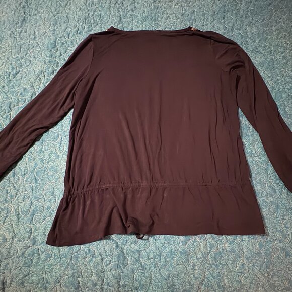 Michael Kors Black V-Neck Blouse Size XL - Picture 5 of 7